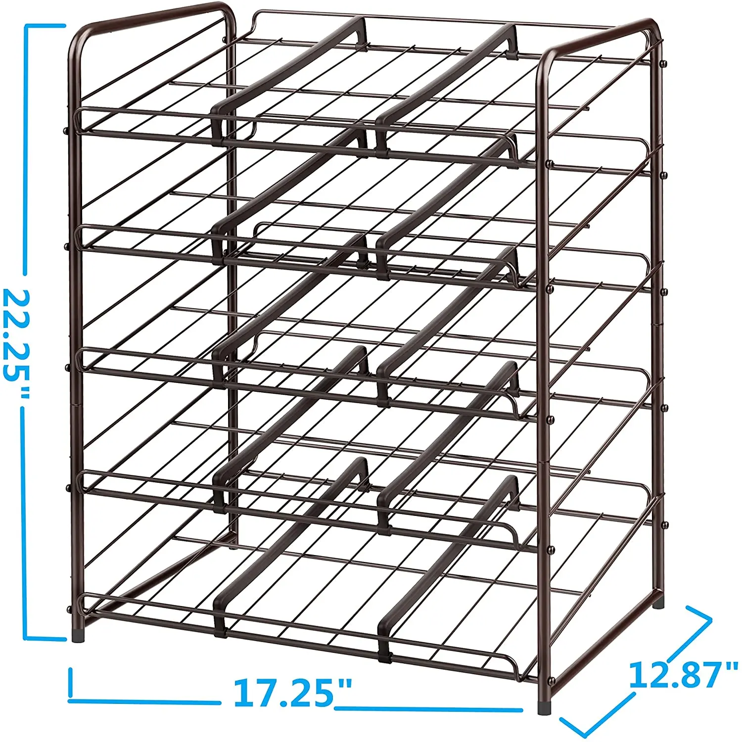 Counter-top Metal Brown Commercial Beverage Display Rack for Supermarket, Household Can Storage Rack