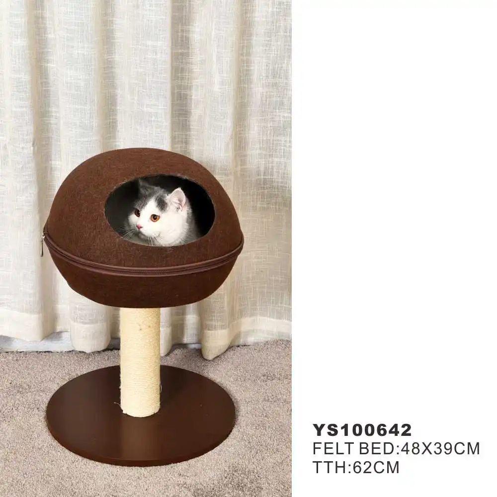 
Eco-friendly High Quality Durable Cat Scratcher Cat Tree House Soft Felt Cat Bed Cave 