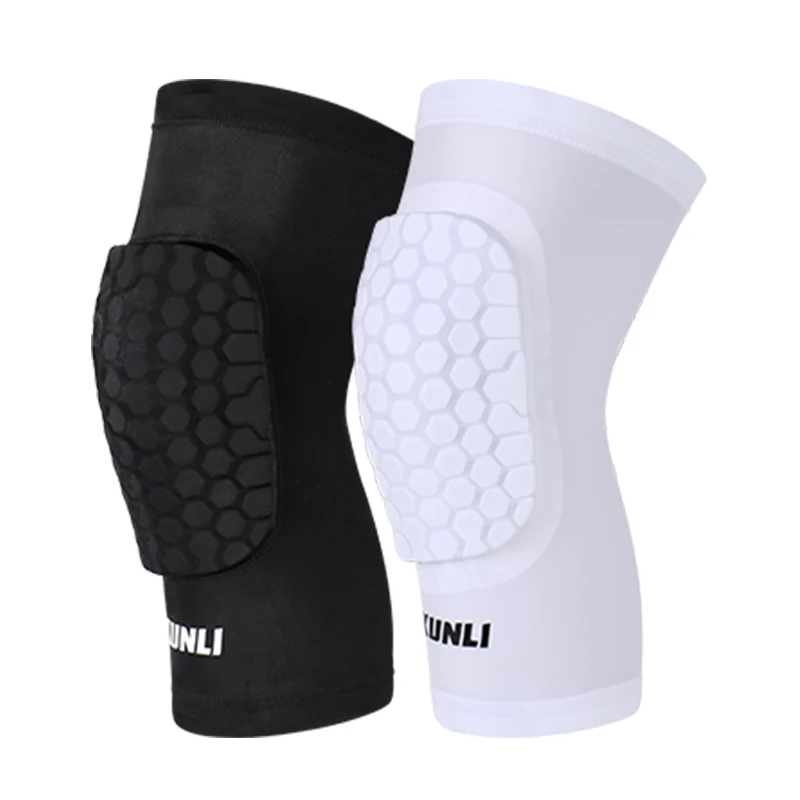 Honeycomb Anti Collision Protective Elastic Support Sleeve Compression Knee Brace Basketball Volleyball Knee Pads
