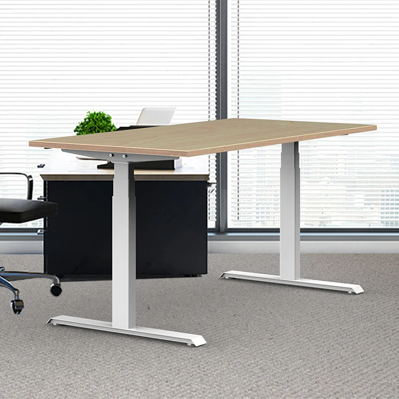 Executive electric height adjustable desk with dual motor for ergonomic home appliance