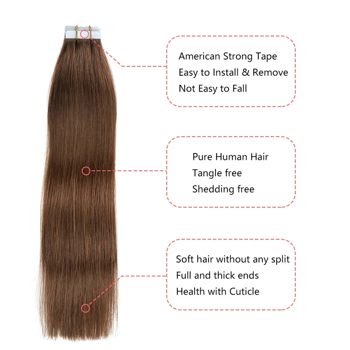 Top quality easy tape in extensions 20inch 50g tape in hair extensions 100% human hair curly tape in extensions human hair