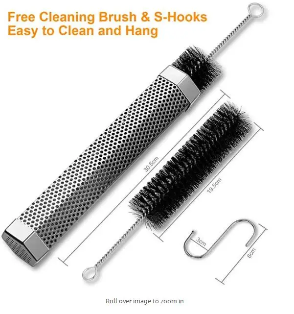 12 inch hexagonal shape AISI 304 BBQ pellet smoker tube