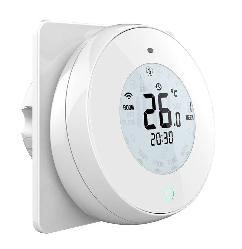 acrylic touch screen rotating operation fan coil thermostat Central Air Conditioning Lcd Fcu wifi room thermostat