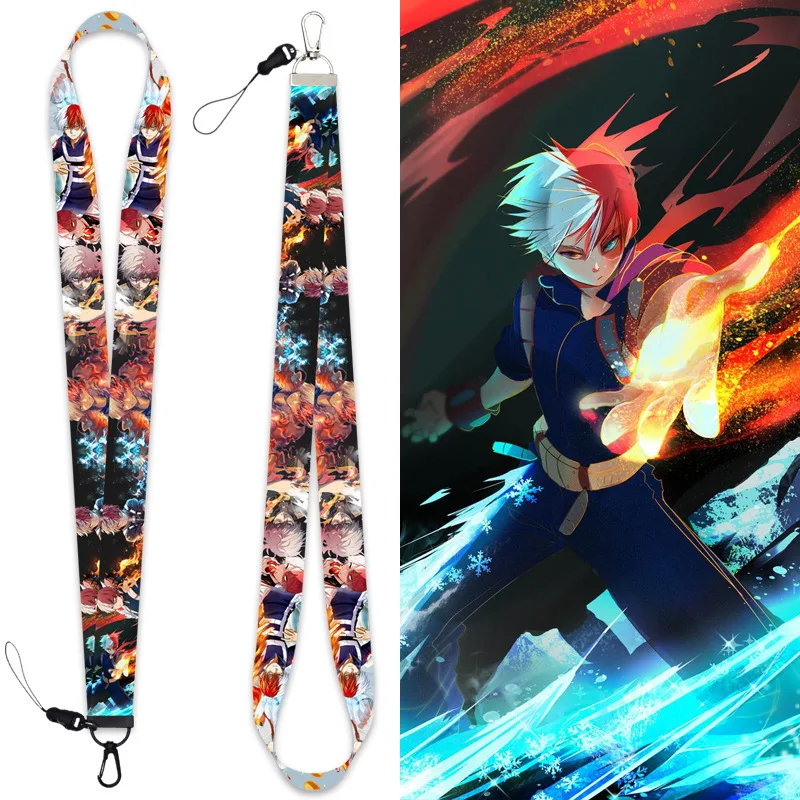 Anime My Hero College Cartoon Phone Rope Lanyard For Keys ID Badge Holders Neck Straps With Keyring