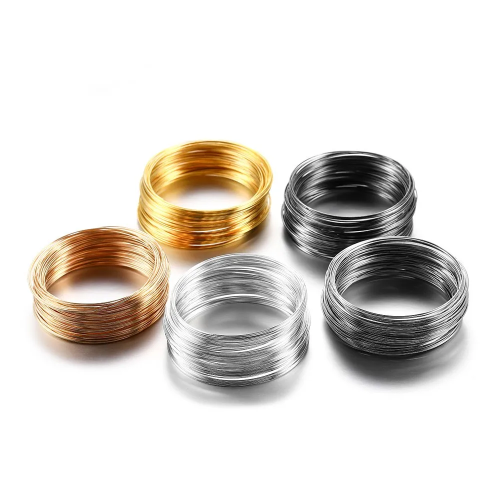 100pcs/bag 0.6mm Memory Beading Steel Wire For DIY Jewelry Findings Bangle Bracelet Handicraft Making