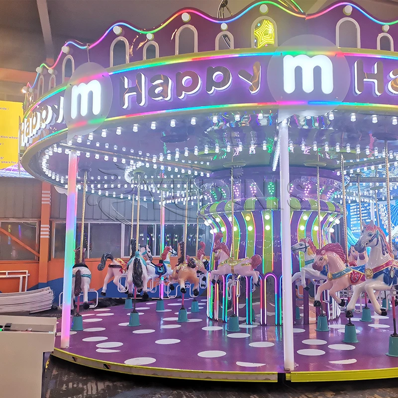 Amusement Park Carousel House Fairground Carnival Amusement Theme Park Ride Manufacturer Electric Merry Go Round Carousel