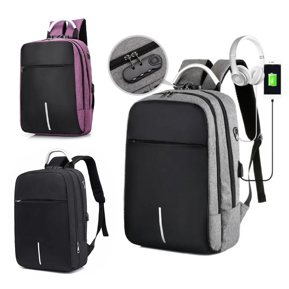 TOMAS Travel Nylon Waterproof, Anti-theft Laptop Backpack Bag With Usb Charging Port/