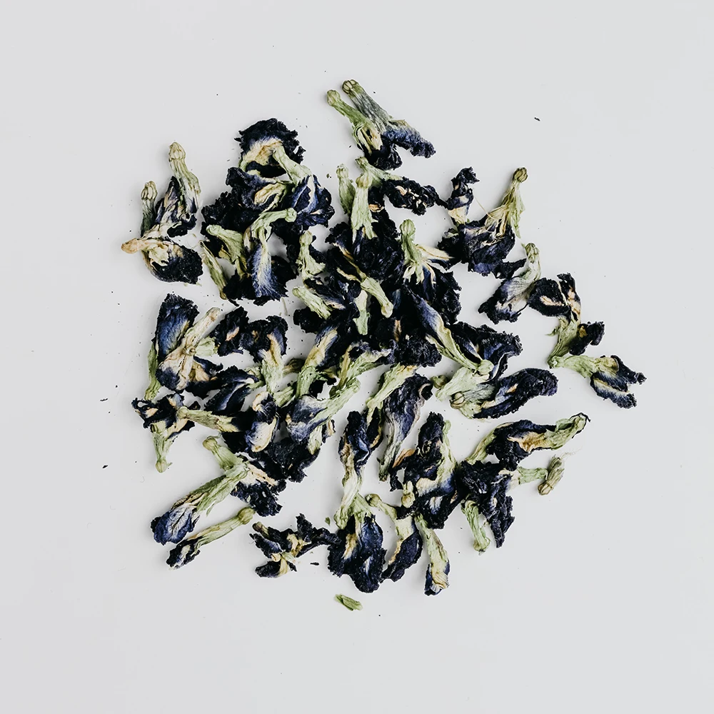 Customization Packaging Canned Herbal Detox Tea 100% Pure  healthy Blue Dried Butterfly Pea Bubble Tea Full of Vitamin