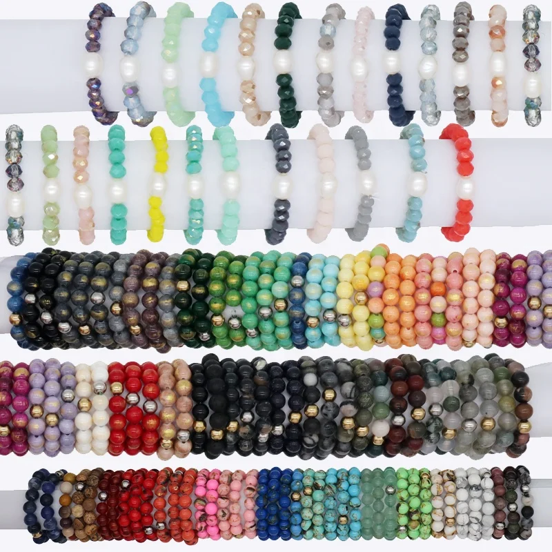 New Design Handmade OEM Healing Bohemia Gemstone Beads Ring Jewelry Woven Natural Stone Custom Logo Women Men Macrame Bracelet