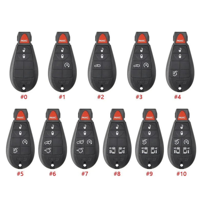 CN015100 Aftermarket For 2011-2019 Chrysler Dodge Caravan 3-7 Button Keyless Go Fobik PN 5026591AK IYZ-C01C 433MHZ PCF7945 Chip