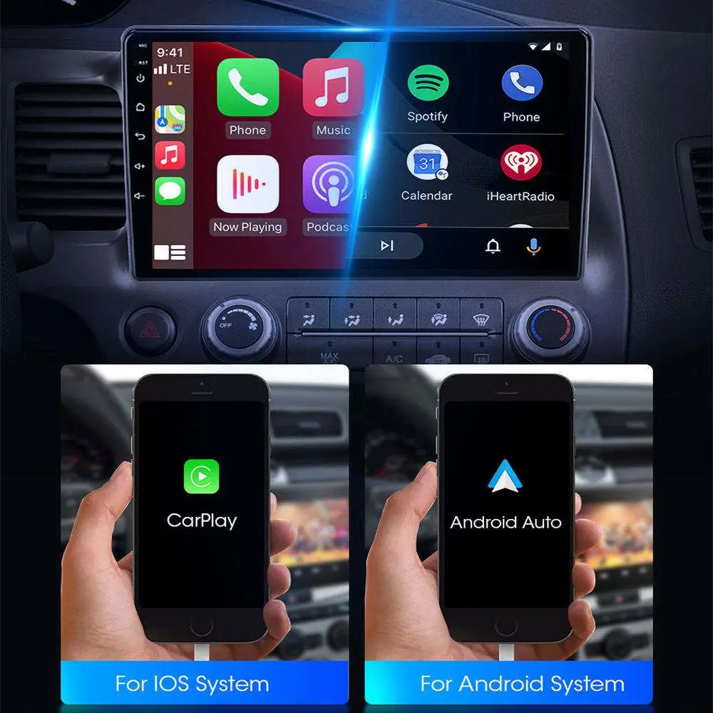 Автомагнитола 1 Din 7/9/10 дюймов GPS Android автомобильный мультимедийный плеер 4 ядра Carplay 2G + 64G для Volkswagen Nissan Hyundai Kia