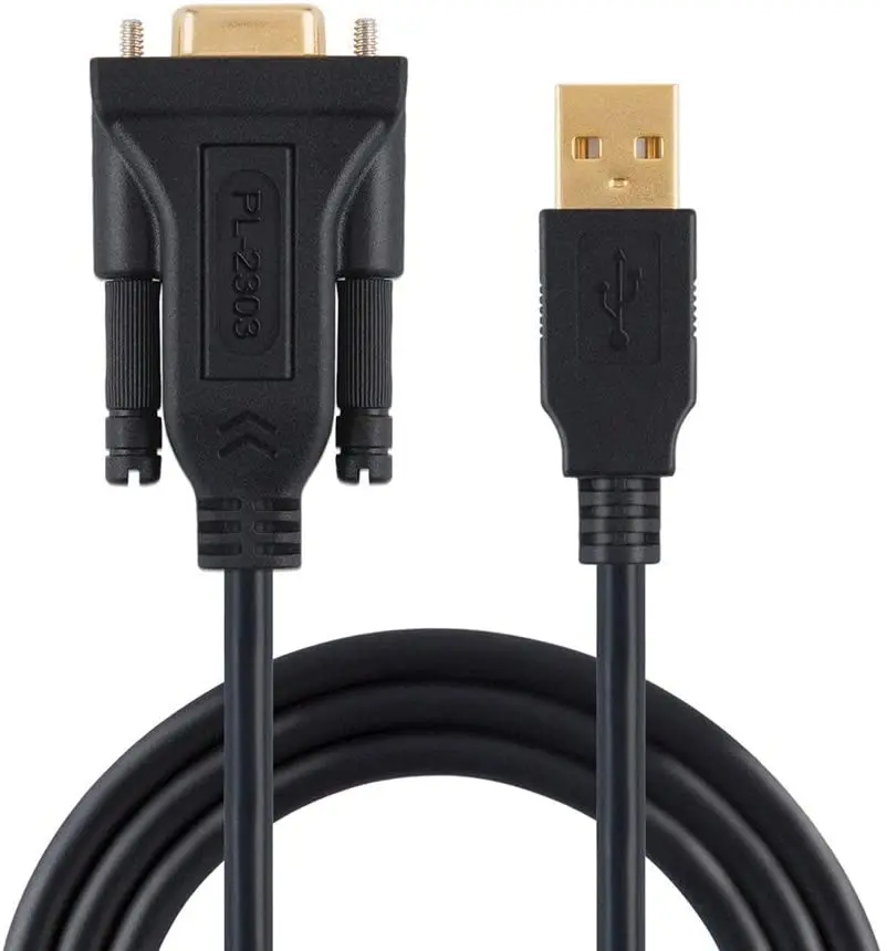 USB A Male to Serial DB9 Female Cable Built-in FTDI FT232RL Chip