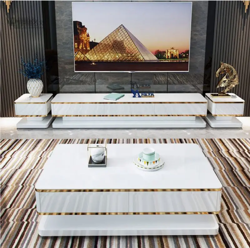 Light luxury tv stand cabinet post-modern living room modern tv cabinet modern paint household small apartment tv cabinet