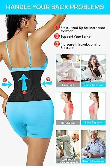 Faja Colombian Latex Korset Waist Cincher Girdle Tummy Control Slim Body Shaper 31 Steel Boned Invisible Hook Waist Trainer