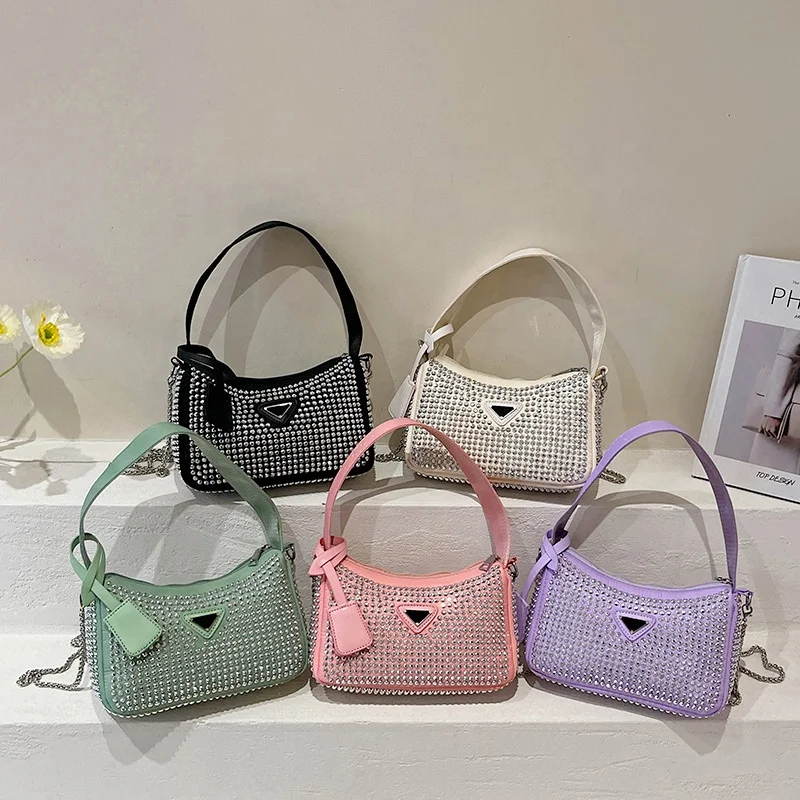Ins Fashion Rhinestone Bags Ladies Handbags Designer Purses and Handbags Famous Brands Luxury Women Purses 2023