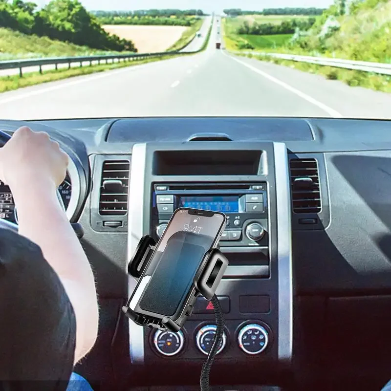 Car Charger Holder Mount Wireless Charger Phone Holder Dual USB Detector Adjustable Cell Phone Holder Cigarette Lighter Splitter