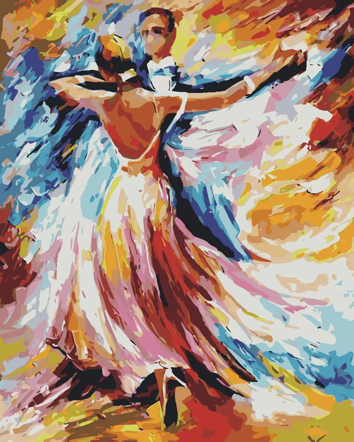 
Diy Digital Oil Painting Men And Women Double Dance Romantic Dancing Couple Custom Painting By Number 