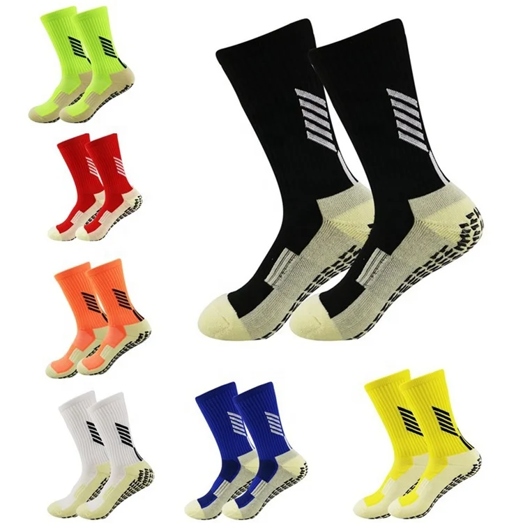 Wholesale Custom Logo Football Socks Anti-slip Sport Soccer Football Socks Professional Soccer Grip Socks For Men