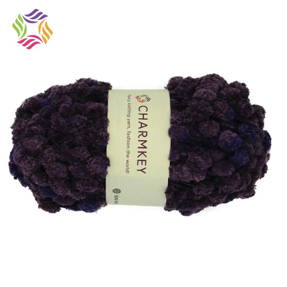 
Polyester pompon yarn is a popular baby yarn for crocheting blanket 