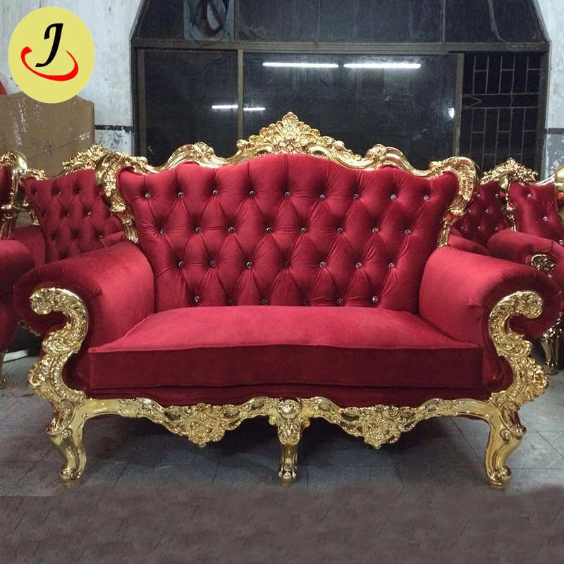 Two Seater Leather Royal Throne Sofa In White Color JC-J200
