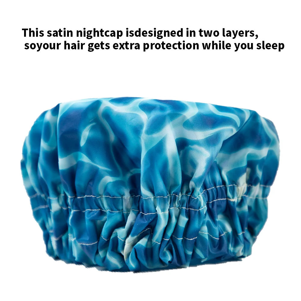 Oversize Adjustable Shower Caps Silk Sleep Cap Women Long Hair Shower Hat Bath Caps