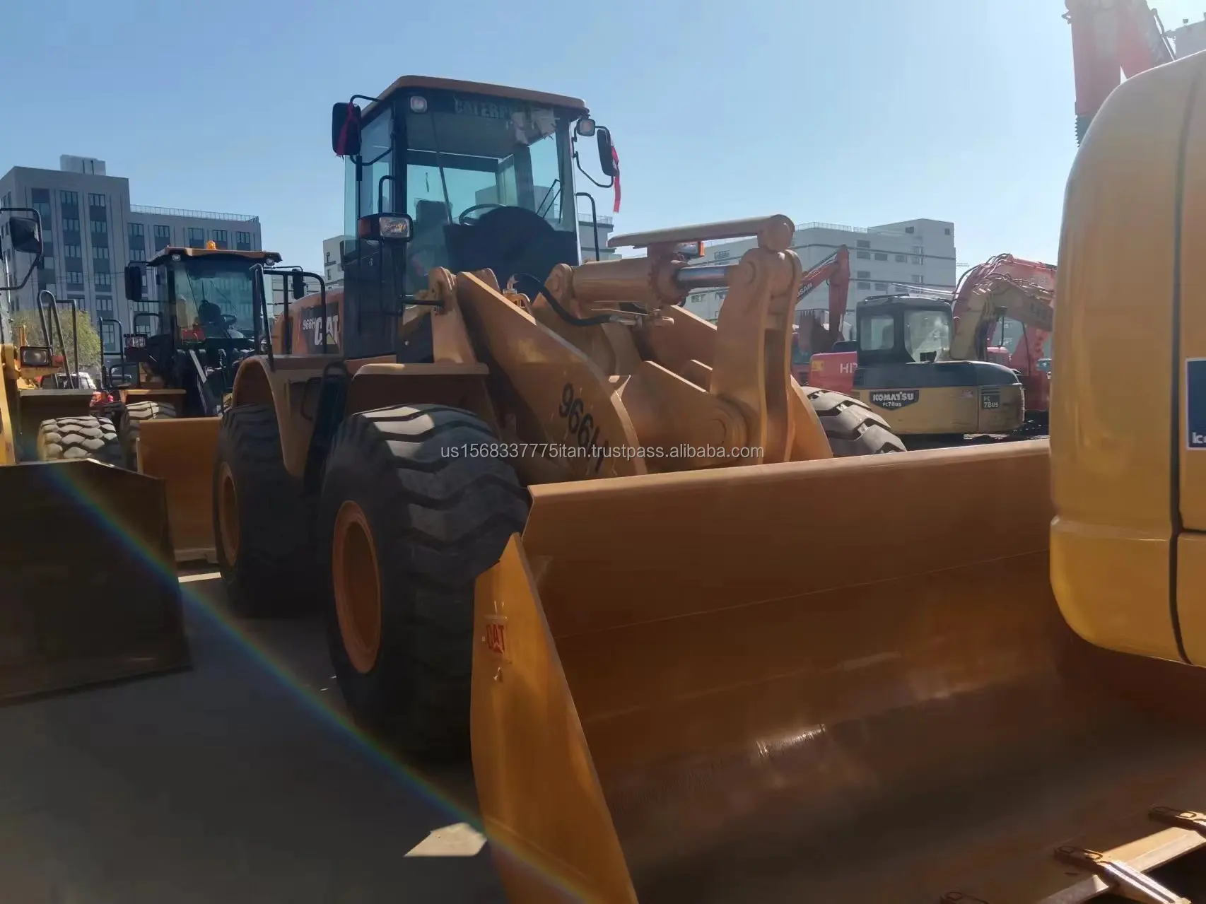 Подержанная Кошка 966 H погрузчик подержанная техника Большая гусеница кошка подержанный разумная цена Высокое качество