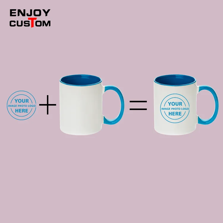 Coffee mugs customize logo mugs ceramic Color inside  custom logo ceramic cup  with logo customizable coffee mug