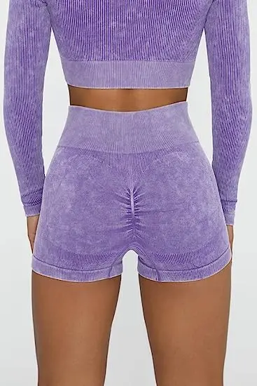 2023 Women Yoga Shorts Workout Athletic Seamless High Gym Leggings  Yoga Shorts Seamless High Butt Lifting Scrunch