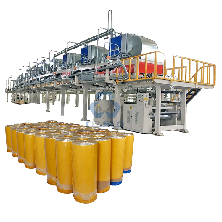 High speed BOPP glue tape coating machine production line