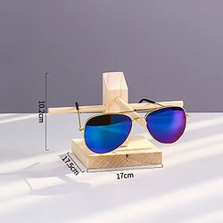 Wooden Sunglasses display rack Natural wood wholesale glasses display cases display stand for glasses