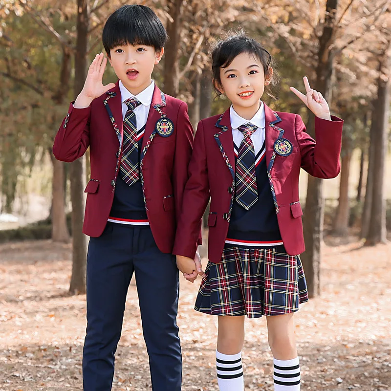 HF High Quality Check Fabric Sexy School Girl Uniform Clothes Design