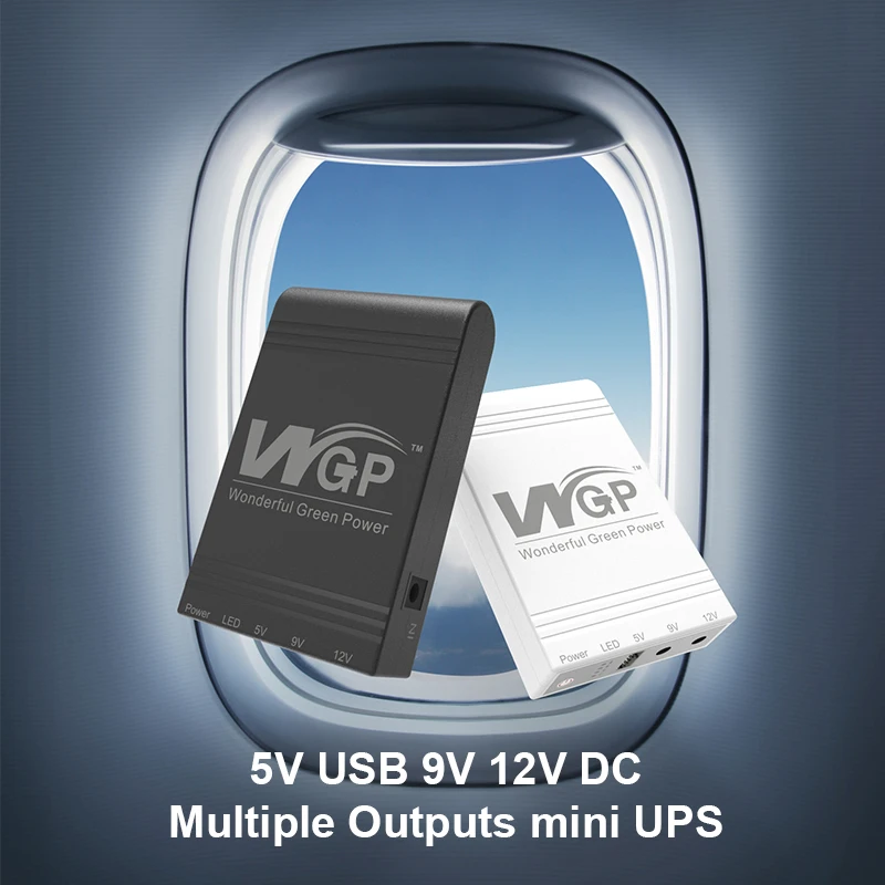 WGP UPS 5V 9V 12V USB DC Backup Battery Supply Power Bank mini UPS for Wifi Router Modem Camera with 1 2 3 4 5 6 10 Hours