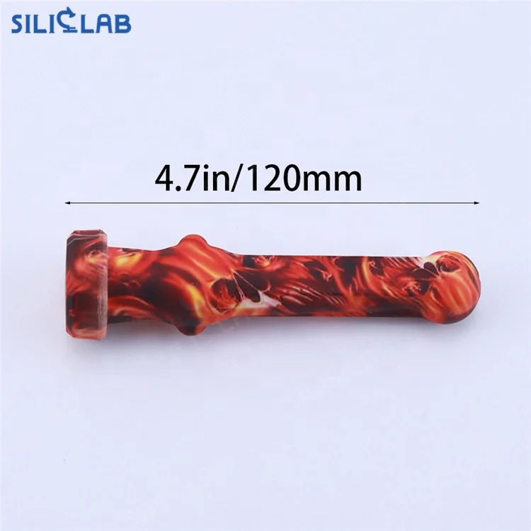 New Printed Bubbler Smoking Pipes Titanium nail Dabs Rigs Stock In Siliclab Smokeshop