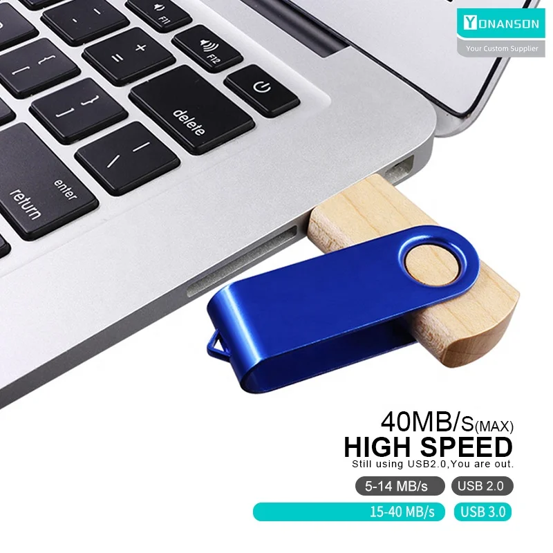 High Speed Wood USB 3.0 Flash Drive 16GB 32GB Promotional Gifts 3.0 Pendrive 64GB Customized Logo USB Memory Stick U Disk 128GB