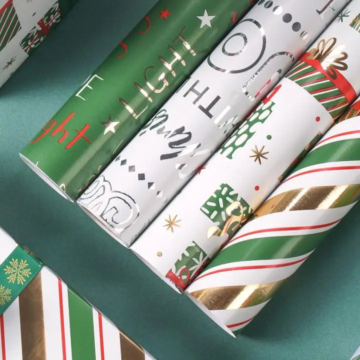 Christmas PRESENTS Custom Beautiful Roll Wrapping Paper Christmas Gift Wrapping Paper Rolls Wholesale Christmas Wrapping Paper