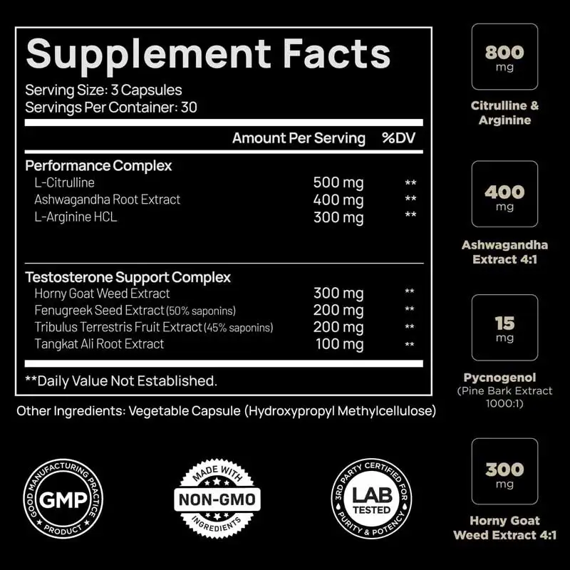 Support Factory Inspection OEM ODM 2024 Hot Product Energy Enhancement Tongkat Ali Male Capsule