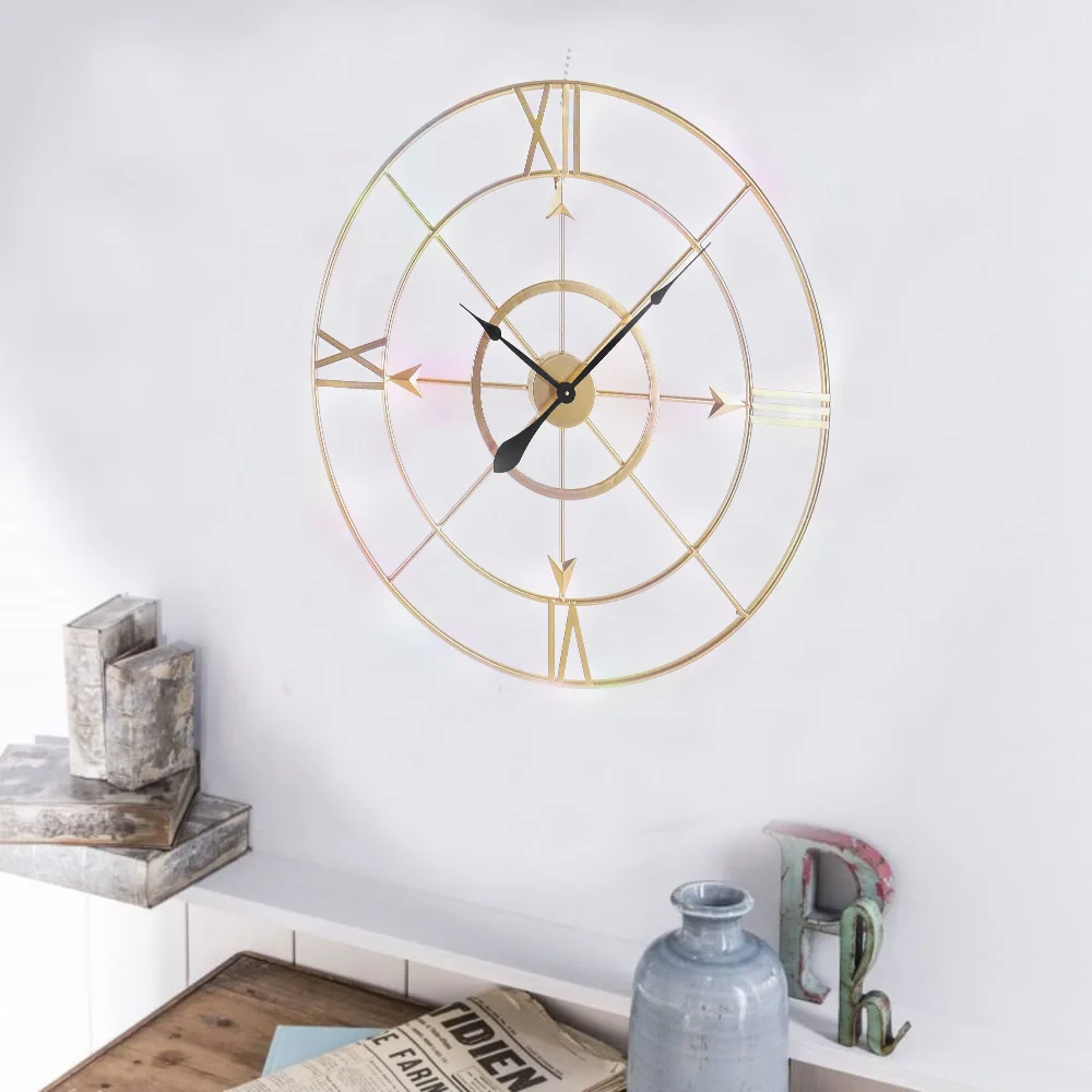 Clock Wall European Style Roman Numeral Large Round Home Decorative Ajanta Wall Clock