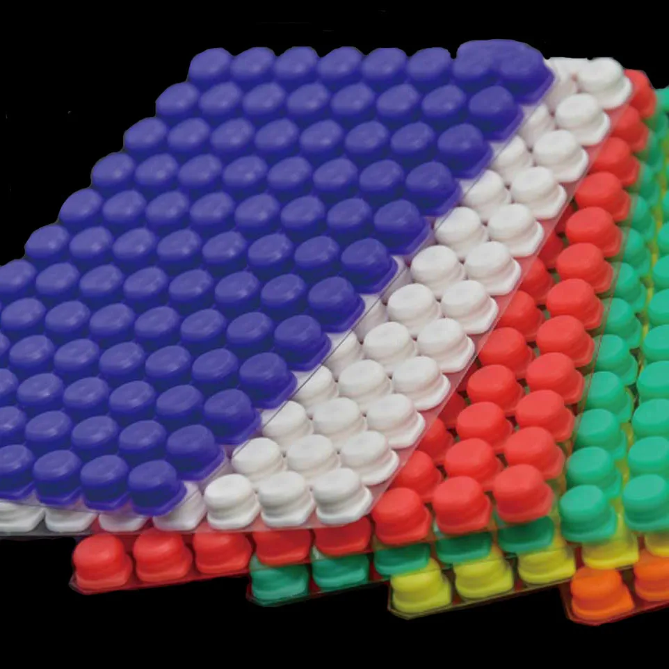 Lab Plastic Colorful Silicon Mat Suitable for 96-Well PCR Deep Well Plate Sealing Films