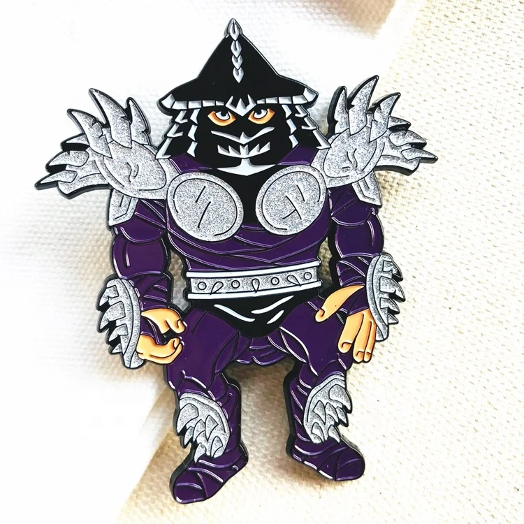 Булавки для лацканов от китайского производителя, большие, размер три дюйма, нет минимального размера, металлические, окрашенные, черные, серебряные, блестящие, фантастические, индивидуальные булавки, мягкая эмаль