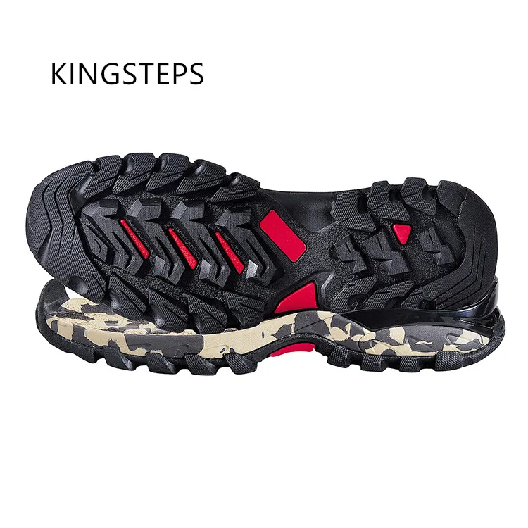 KINGSTEPS OEM Accept Custom Men Outdoor Rubber Mountain EVA Hiking Shoes climbing boot Outsoles