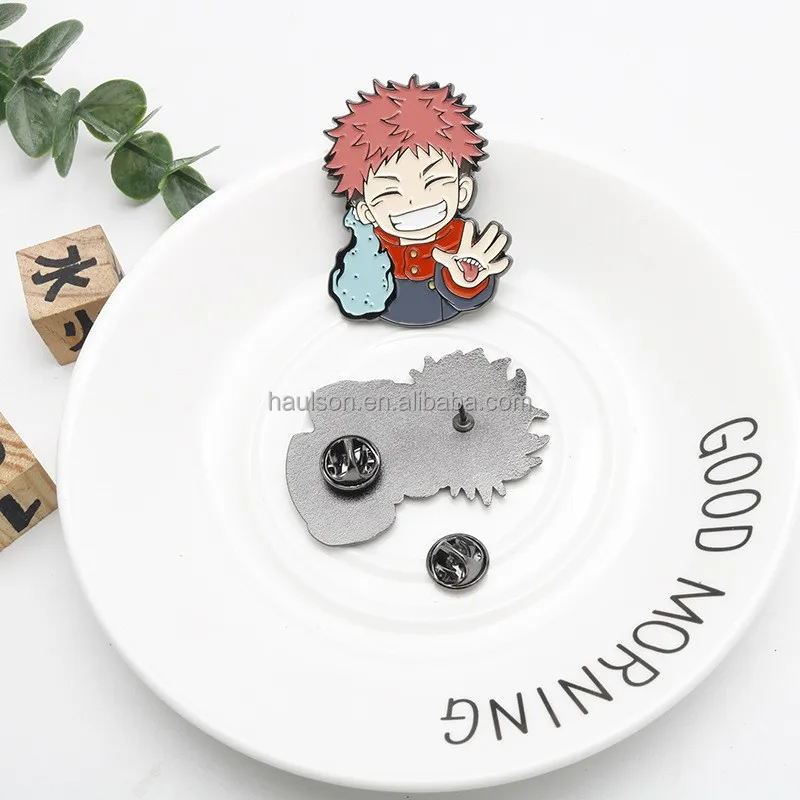 Japanese Anime Jujutsu Kaisen Enamel Pins Gojo Satoru Itadori Yuji Cartoon Character Metal Badge Brooch UV Clothing Gifts
