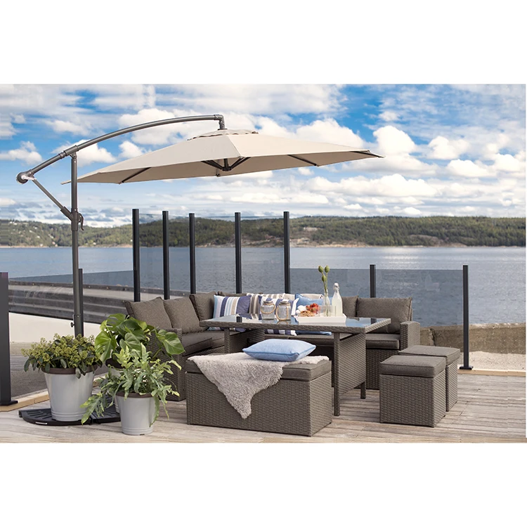 Популярный дизайн, мебель из ротанга для внутреннего дворика, садовая мебель из ротанга для помещений и улицы, набор диванов из ротанга