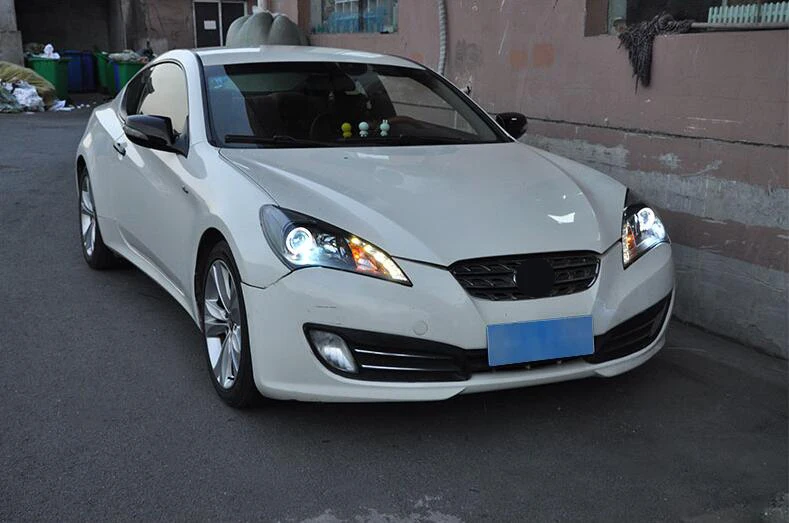 AKD Car Styling Head Lamp for Hyundai Rohens Coupe Headlights 2009-2012 Angel Eye Headlight LED DRL Signal Hid Auto Accessories