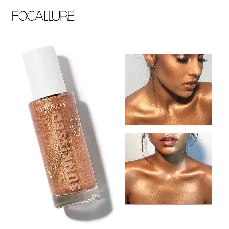 
FOCALLURE Wholesale Water-Resistant Long Lasting Luminizer Face Or Body Care Highlighter Shimmer Oil For Beach 