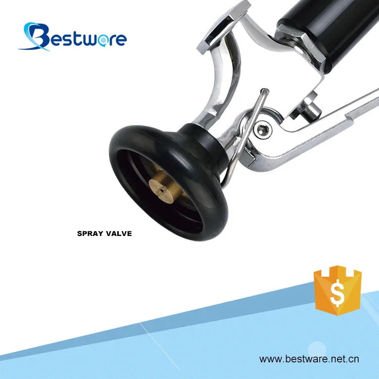 Brushed Goose Neck Sample Wall Splash Mount Water Faucets Spring Loaded Rinser with Move Hose Prerinse Watermark Sink