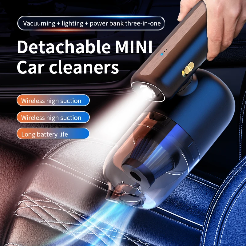 2022 New Arrival 120W Powerful Small Car Vacuum Cleaner Mini Portable Cordless Car Vacuum Cleaner for Car Wash