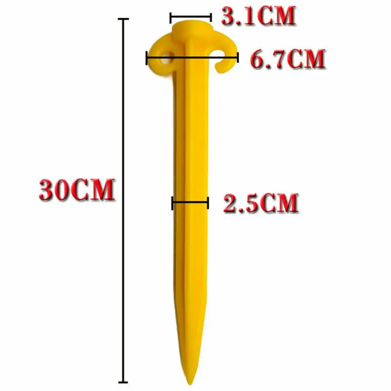 SUPA PEG TENT SAND PEGS POLYPROPYLENE HEAVY DUTY  Plastic Spike Hook Awning Camping Caravan Visual Marker