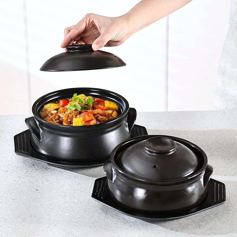 Hot Sale Large Korean Bibimbap Stone Pot Factory Direct Metal Cooking Pots Enamel Coating Box Packing Commercial Use Restaurants