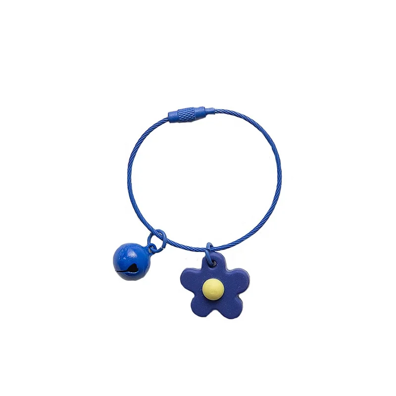 HB Keychain custom metal wholesale luxury design logo round shape metal keychain Cute Flower Design Metal Keychain