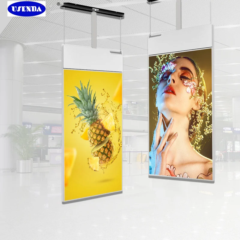 55 inch Ultra Thin Android Double Sided Digital Signage Transparent Advertising Screen Oled